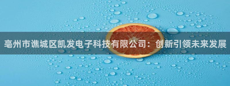 佛山市南海壹号娱乐机电仪器有限公司：亳州市谯城区凯发电子科技有限公司：创新引领未