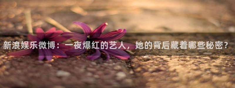 壹号娱乐f凯捷平台在线注册：新浪娱乐微博：一夜爆红的艺人，她的背后藏着哪些秘密？