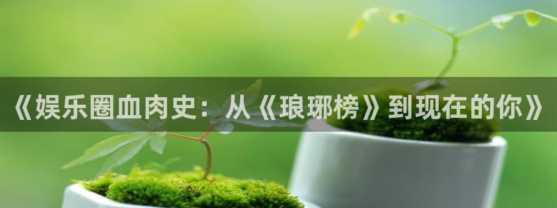 壹号娱乐体育官网注册：《娱乐圈血肉史：从《琅琊榜》到现在的你》